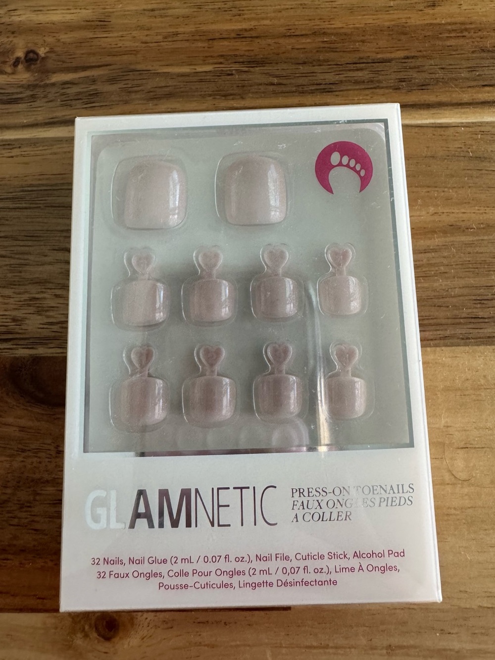 GLAMNETKC Press-On Pedicure in Pure Intentions